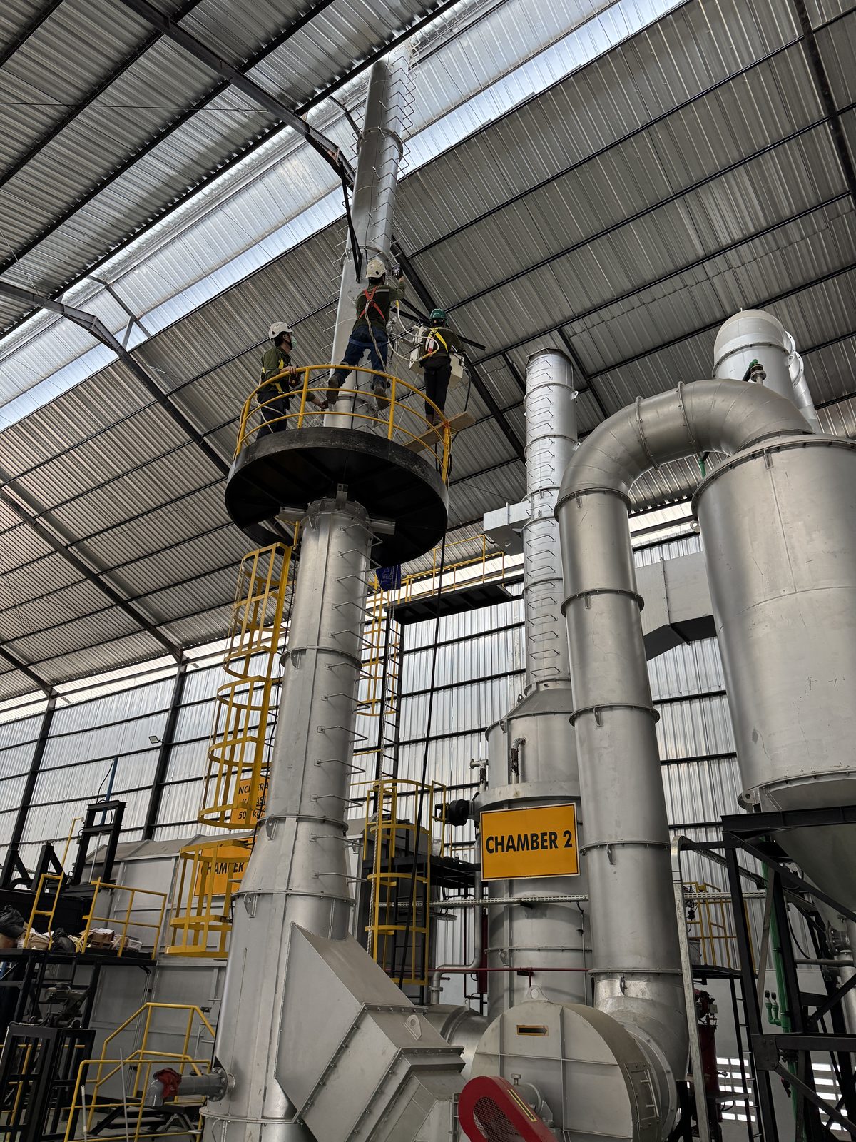 Sampling pada cerobong incinerator (Chamber 2)