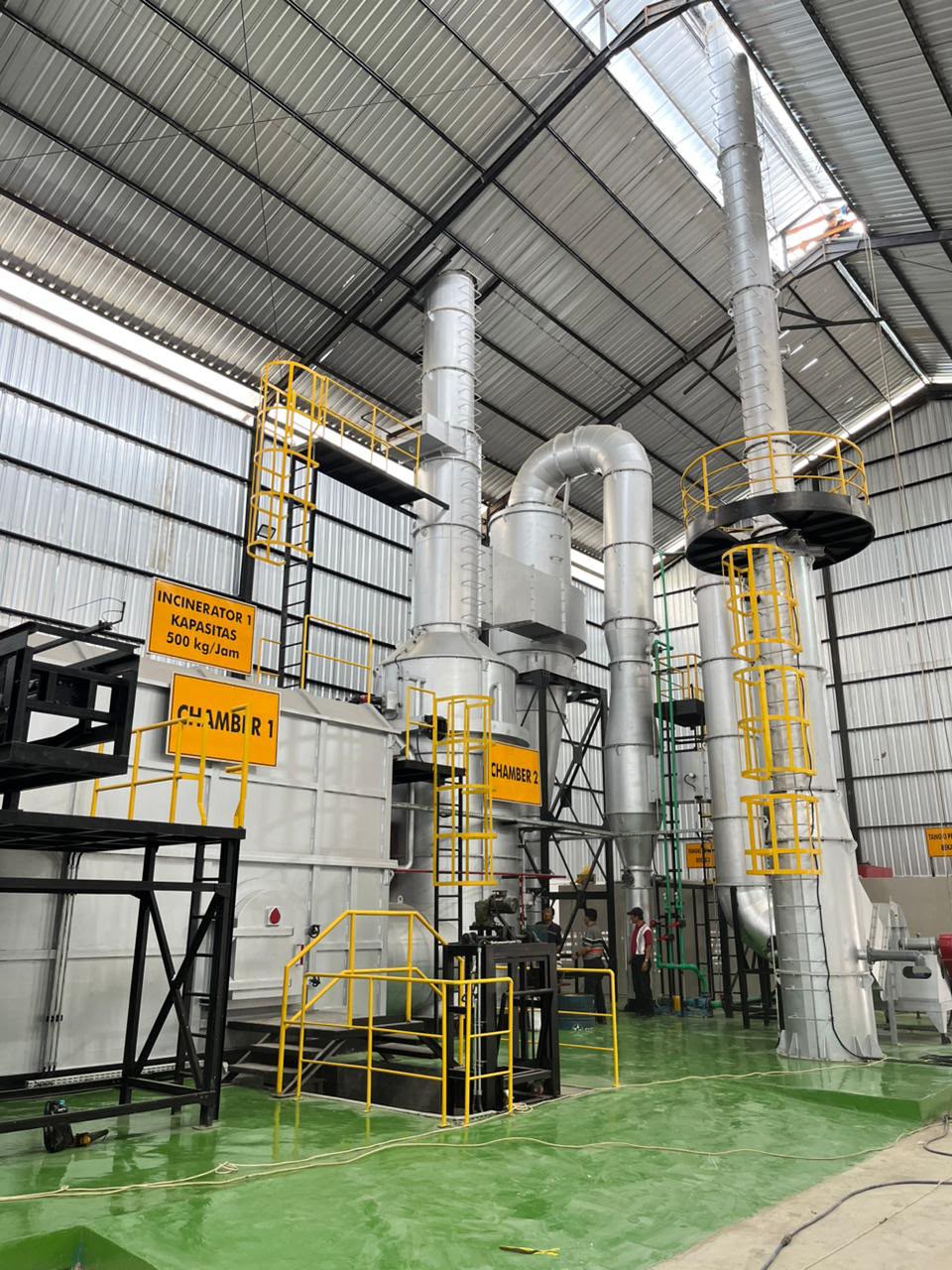Commissioning sistem ducting & scrubber emisi incinerator